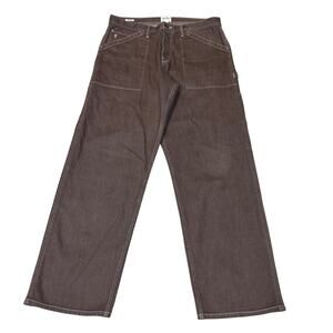 Todd Snyder Japanese Relaxed Carpenter Brown Denim Jeans Men's 34x32